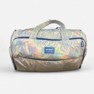 Poppi Branded Metallic Duffel Bag